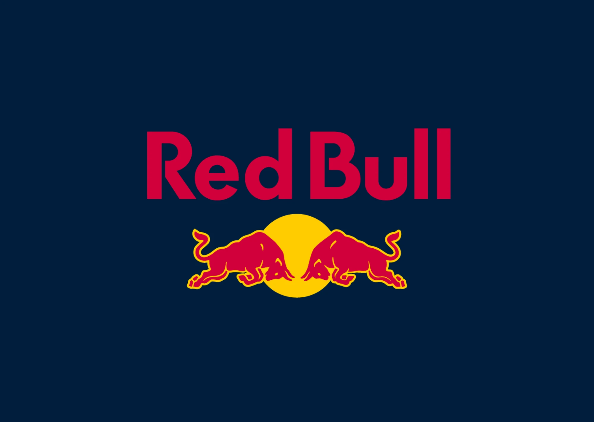 Red Bull logo on navy blue